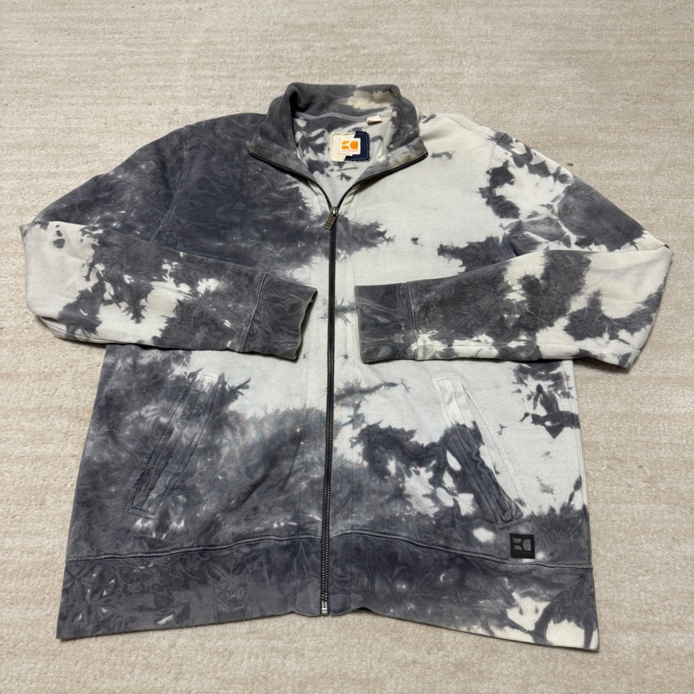 Hugo Boss Orange Tie-Dye Full Zip Jacket Adult Size XL Authentic Slim Fit